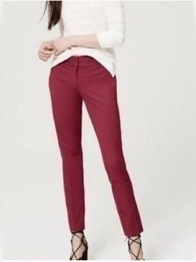 LOFT ROSE PINK MARISA SKINNY PANTS SIZE 2